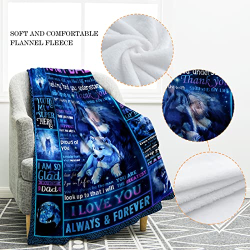 Jekeno Birthday Throw Blanket Gifts For Dad To My Dad Fathers'day Christmas Flannel Unique Blanket Gifts, Lightweight Durable Cozy Bed Couch Fleece Blanket For Papa 50"X60" #TOP2