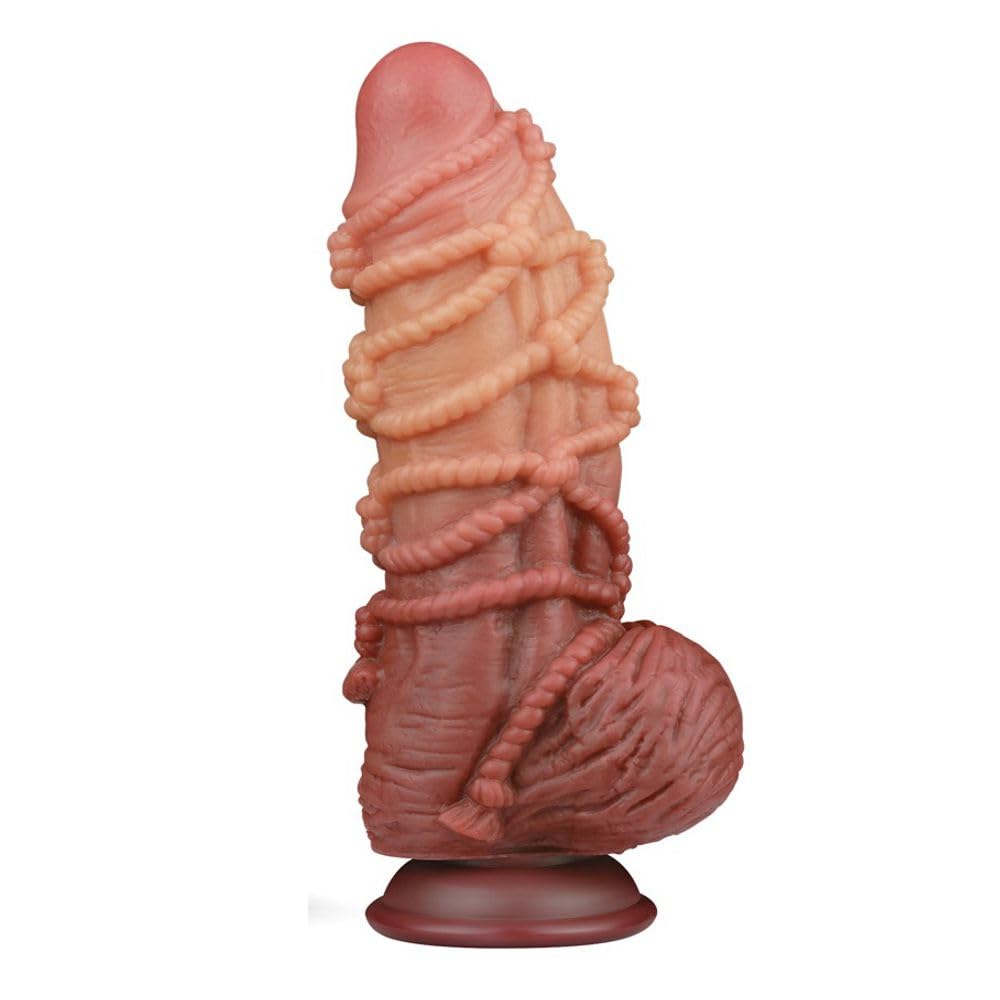 Dildo fallo realistico gigante extra large in silicone a doppia densità ventosa