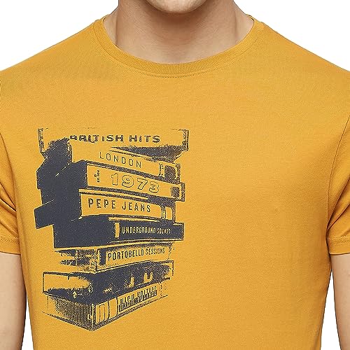 Image of Pepe Jeans Men T-Shirt|Cotton|Slim Fit