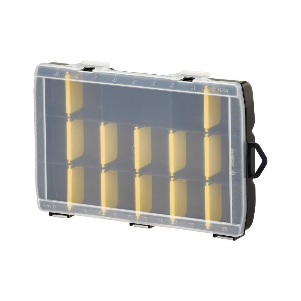 STANLEY Organizador básico con 17 compartimentos, divisores extraíbles, personalizable, regla marcada en la tapa, polipropileno de alto impacto, dimensiones 27,2x18,9x4,6 cm, STST81680-1