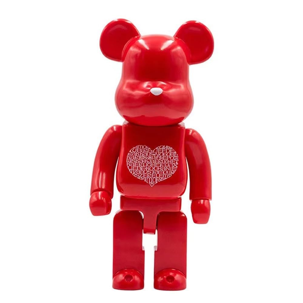 SUNBANGOZ Bayerische Motoren Werke Bearbrick 400% Violent Bear Red Heart Sculpture Decorative Ornament