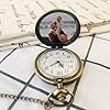 Personalized Pocket Watch Custom Pocket Watches Chain Vintage Quartz Pocket Watch with Photo Text Personalized Picture Watch Gift for Men Dad Husband #4
