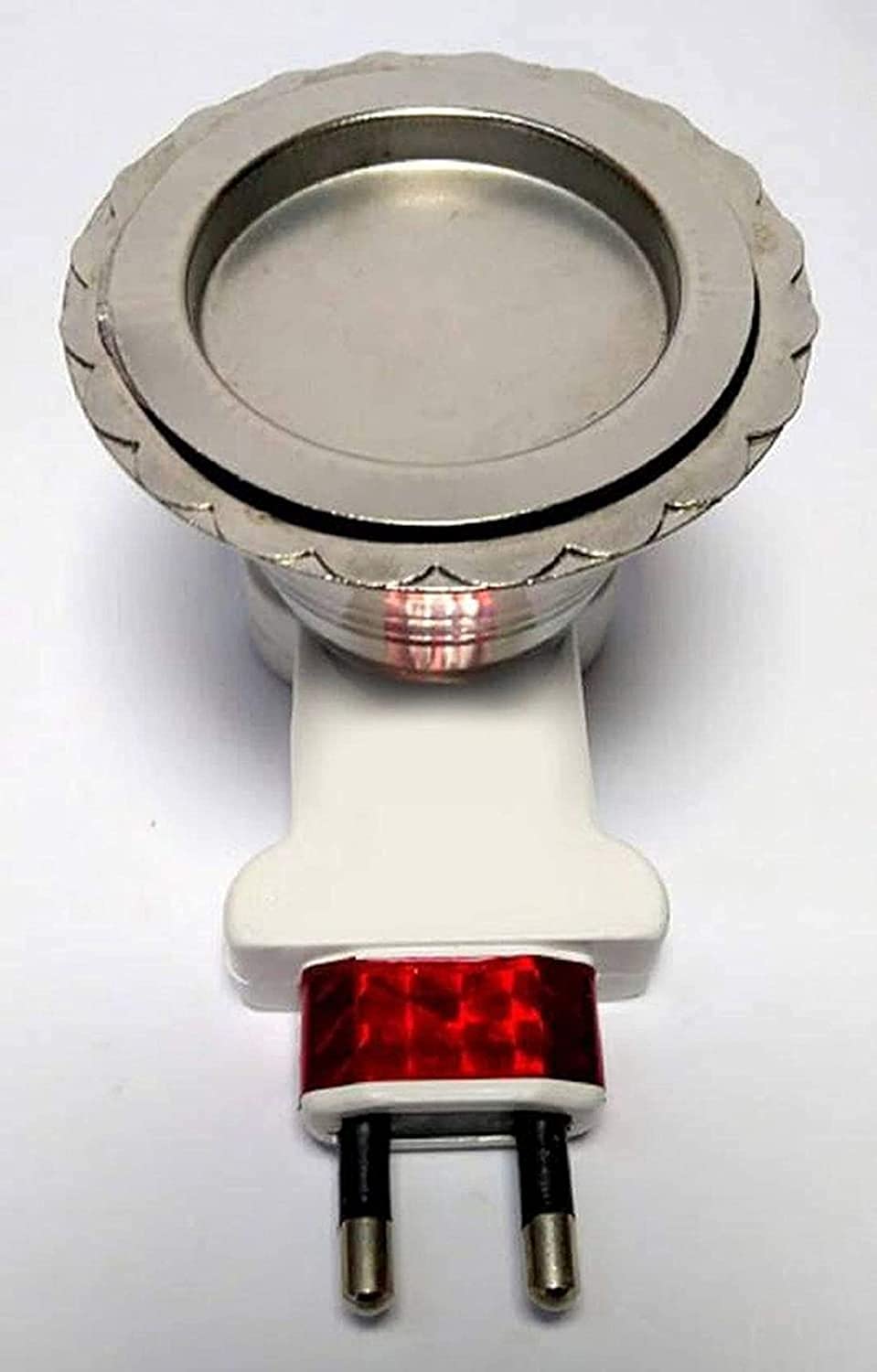 Om Phool Batti Kapoor Dani Electrical Camphor Diffuser. Stainless Steel Kapoor Dani, Aroma Diffuser for Home |Temple| Office (Pack of 2)