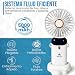 Imagen de MENZZA® Ventilador Portatil 3 En 1 I 5 Velocidades I Ventilador De Mesa Recargable Por USB I Mini Ventilador Silencioso De Mano + Base + Cuerda Cuello Incluidas I 5000mAh