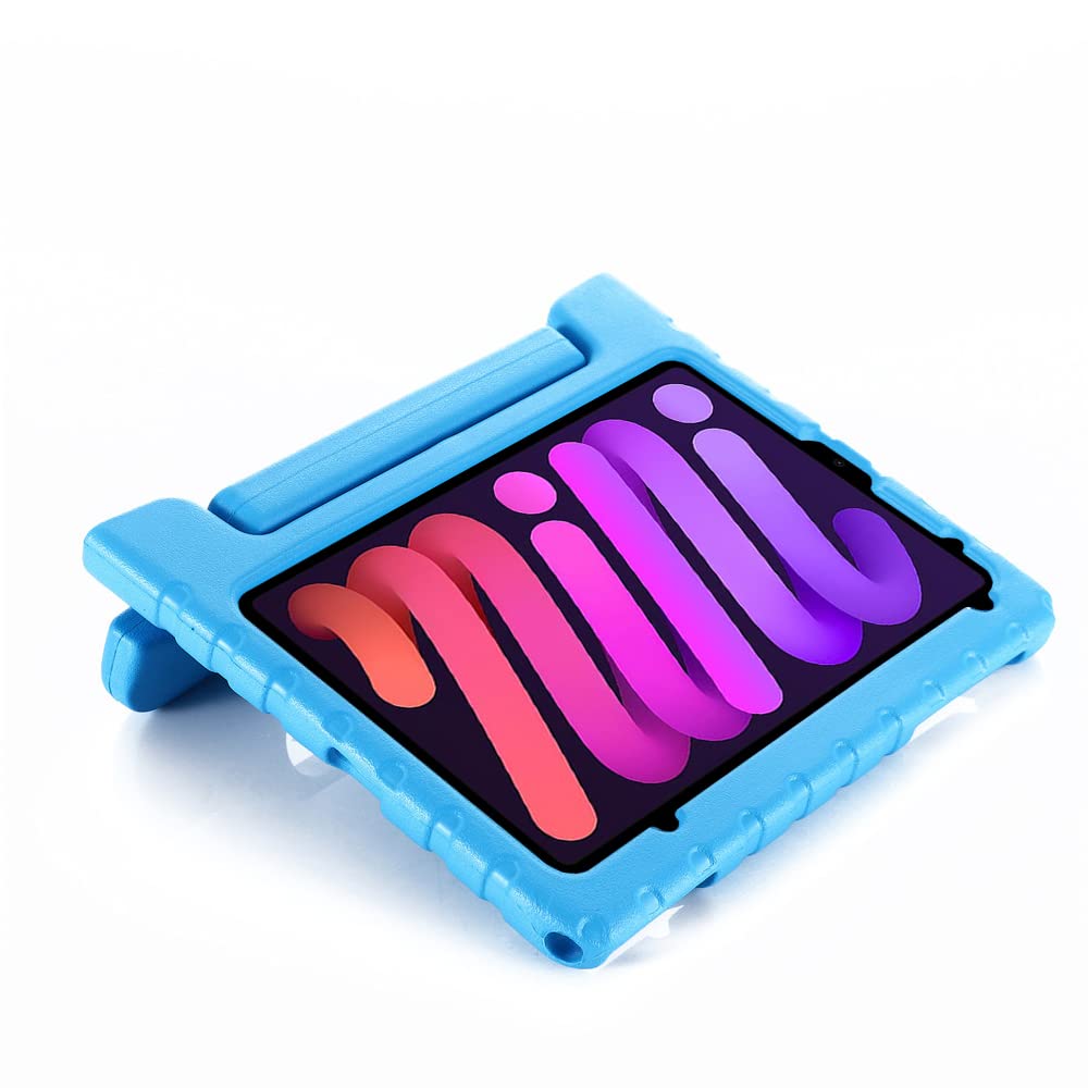 Custodia protettiva per iPad Mini 6 / iPad Mini 2021, leggera custodia per bambini in EVA con maniglia e supporto Rosa