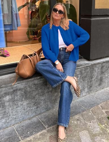 COZYPOIN Women Chunky Cardigan Open Front Sweater Long Sleeve Knitted Cardigan Button Down Outerwear Knitwear4