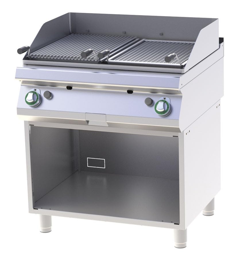 Grill Pierre de Lave au Gaz sur Placard Double Zone de Cuisson - 15 kW