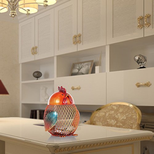 Tooarts Money Bank Rooster Iron Handmade Piggy Coin Bank Practical Craft Home Decoration #TOP3
