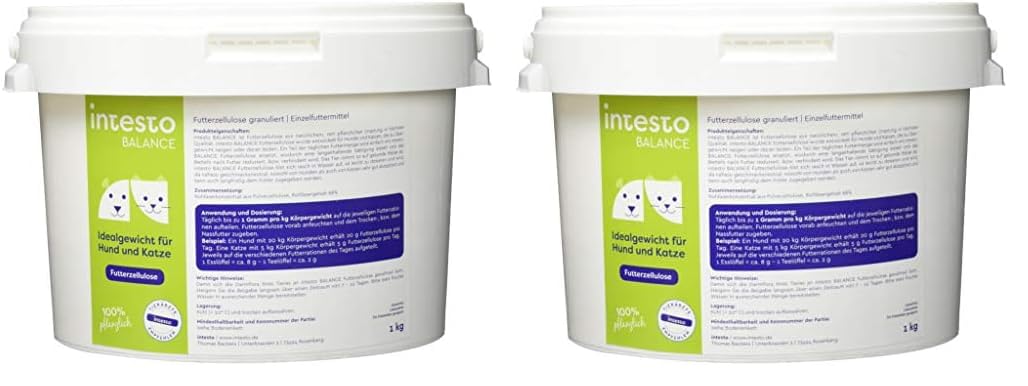 intesto Futterzellulose, 1kg (Packung mit 2)