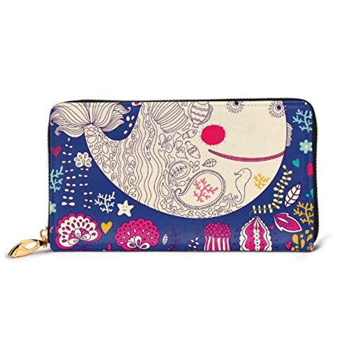 Preisvergleich Produktbild JHGFG Mode Handtasche Reißverschluss Brieftasche Wale Telefon Clutch Geldbörse Abendkupplung Blockieren Leder Brieftasche Multi Card Organizer