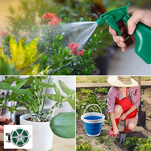amzdeal Garden Tool Set 34Pieces Chrome-Plated Aluminum Alloy Gardening Tool Kits Indoor and Outdoor Hand Planting Kit with Ergonomic Handle for Women/Men/Gardeners
