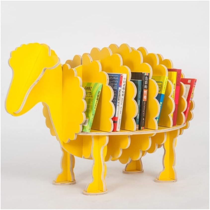 Étagère de rangement installation facile en forme de mouton créatif jaune
