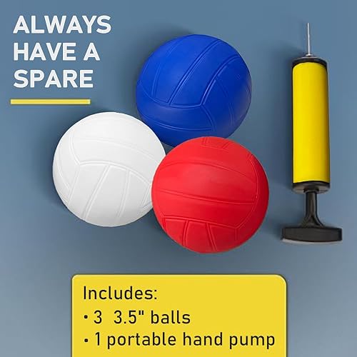 Miniatura 4 de metaball Spike - Juego de bolas de repuesto de color nacional, paquete de 3 (3.5 pulgadas) con bomba compatible con Spike Standard Game Set