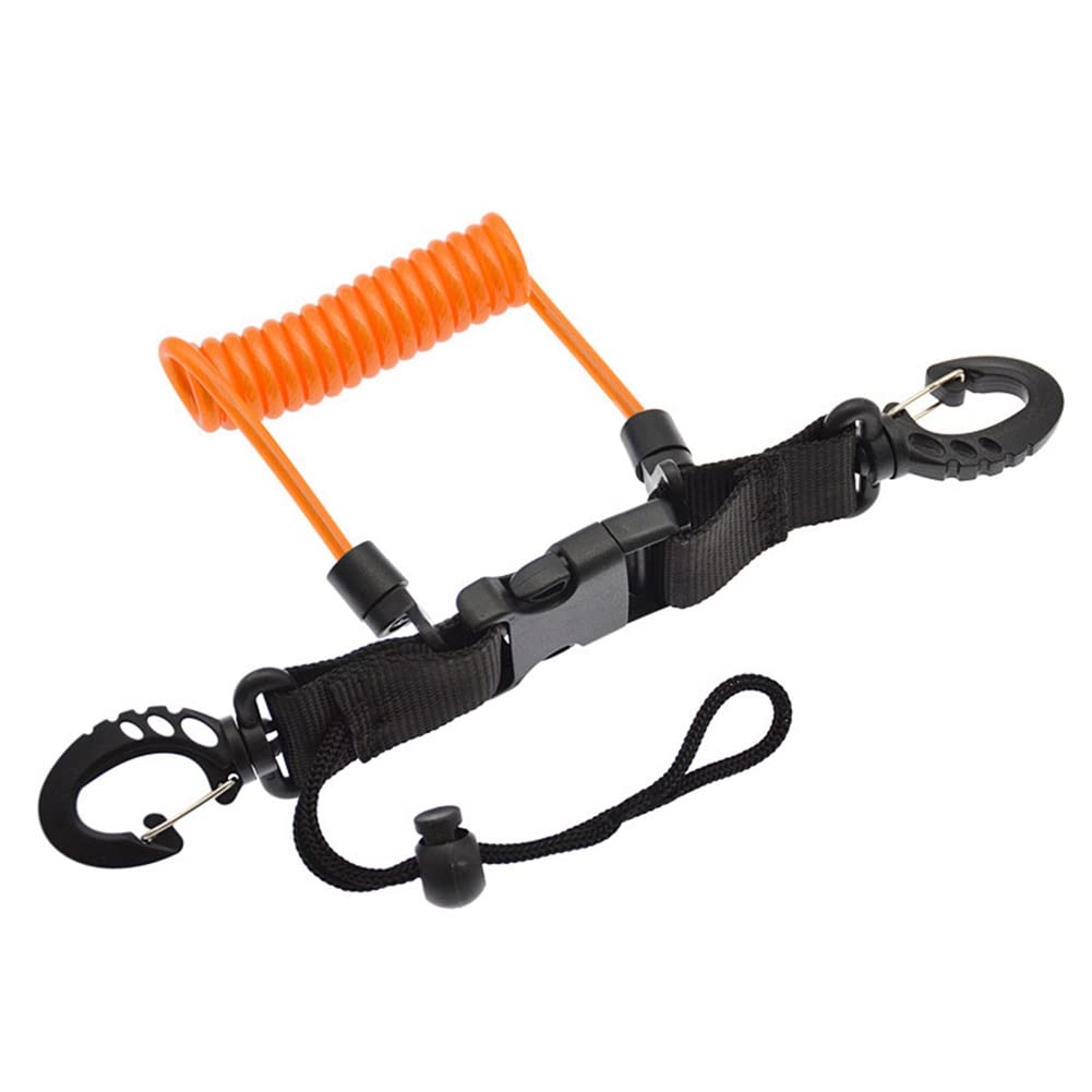 Cuerda Antipérdida para Cámara de Buceo, Bobina Subacuática Naranja