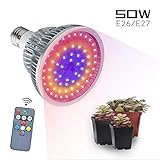 BUEN DISEÑO: Adopte 460-620nm Espectro completo de longitude de onda, la luz solar simulada, se puede absorber fácilmente y promueve la fotosíntesis que ayuda a las plantas, frutas y vegetales de interior a cultivar con mejor color.