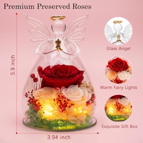 Homsolver Gifts for Wife Her Christmas Birthday Women Gifts Preserved Rose - Image 3