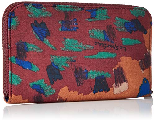 LeSportsac Cheetaaah Lily Wallet, Style 6506/Color F312, Multi-color Jewel Tone Iridescent Cheetah Print, Modern Wide Zipper2