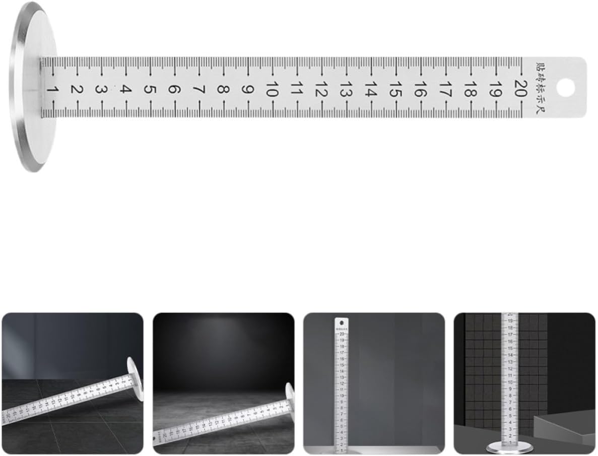 Stainless Steel Contour Gauge Tool with Height Positioning and Wear Resistant Features for Accurate Tile Installation and Construction Projects, Professional Small Leveler Ruler