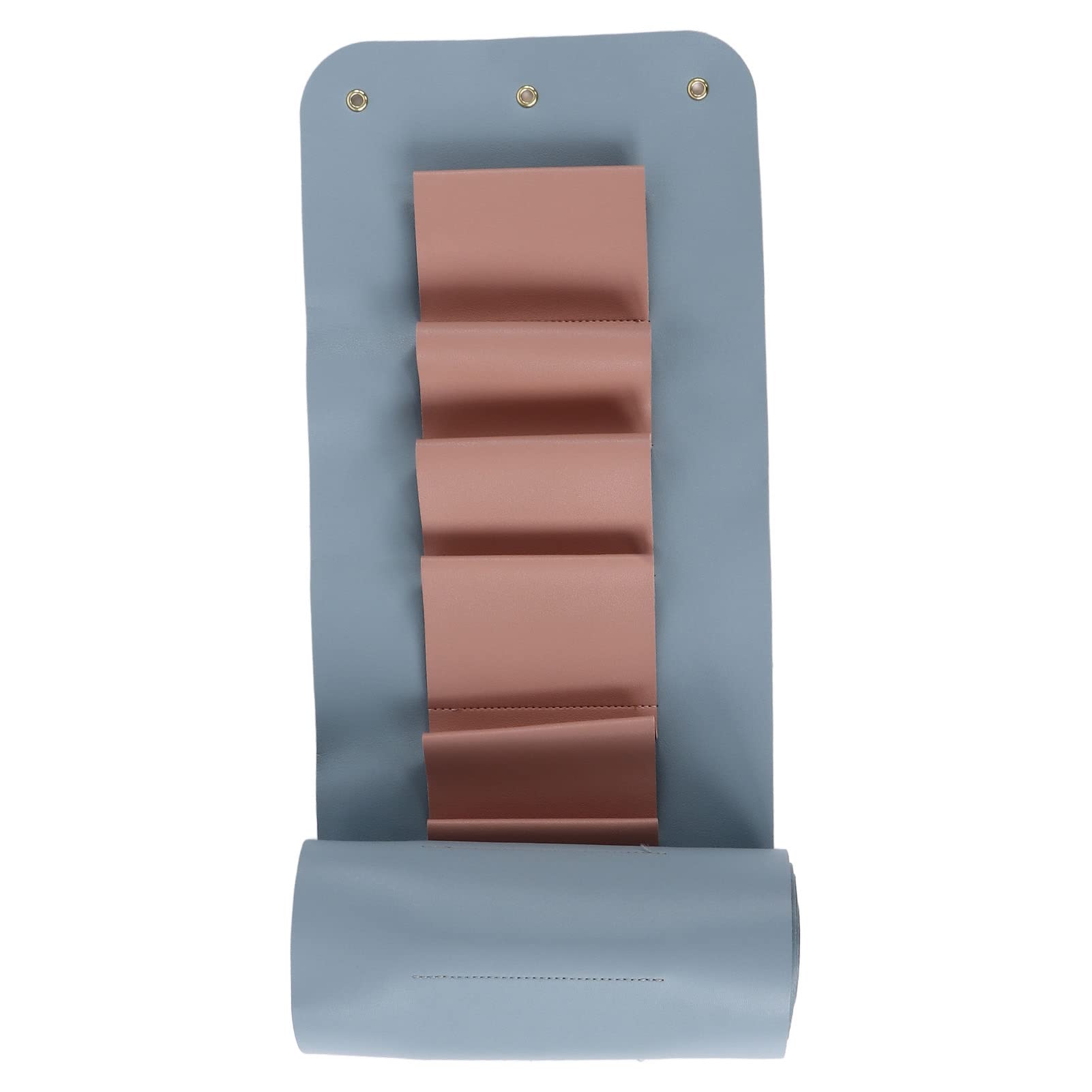 Gift Packaging Storage Bag, Three Metal Holes 22 Grids PU Material Craft Room Organizers Storage for Packaging Paper for Gift Packaging(Pink Blue)-image-41
