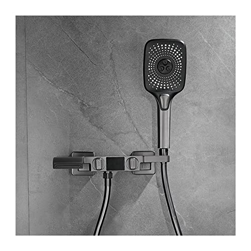 Robinet douche thermostatique réglable contre les variations d'eau avec affichage gris