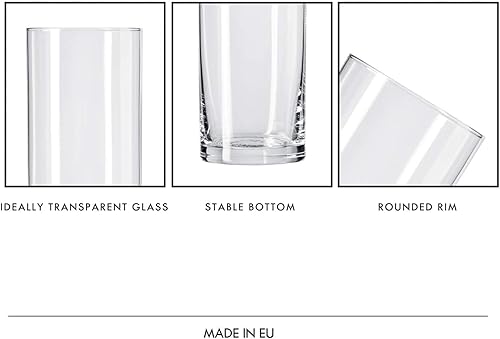 Miniatura 7 de Krosno Vasos altos para beber jugo de agua, juego de 6 piezas, 6.8 onzas, colección pura, ideal para uso diario, vasos para beber, aptos para