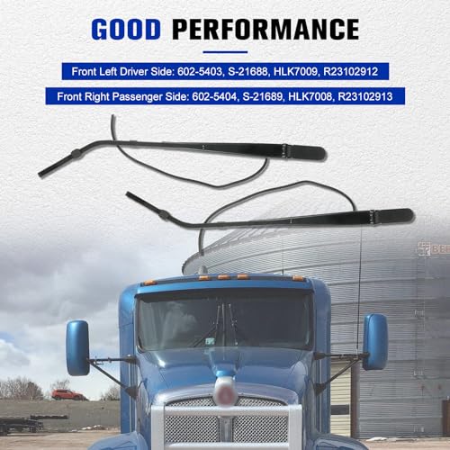 Kozlira 1 Pair Windshield Wiper Arm Compatible with Kenworth T600 T600A T660 T800, 2006-2012 - Replace 602-5403 602-5404 (Front Left Driver Side+Front Right Passenger Side) by Kozlira - Used condition - Image 5