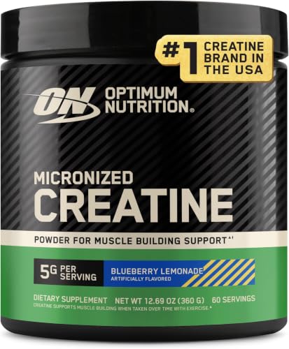 Image of Optimum Nutrition Micronized Creatine Monohydrate Powder, Blueberry Lemonade Creatine, 60 Servings, 360 Grams (Packaging May Vary) (Pack of 6)