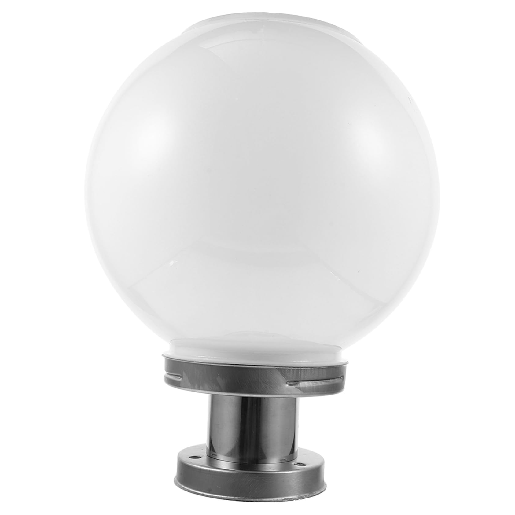 NUOBESTY Lampada Solare da Esterno a Sfera Bianca per Palo, Plastica