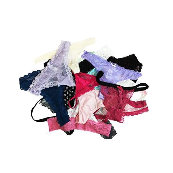 jooniyaa Women Variety of Underwear Pack T-Back Thong G-String Panties（20pcs,M）