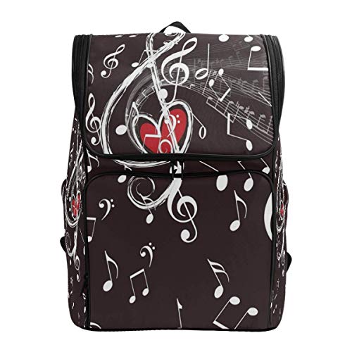 Notas de música Musical Mochilas Libro Universitario Bolso para computadora portátil