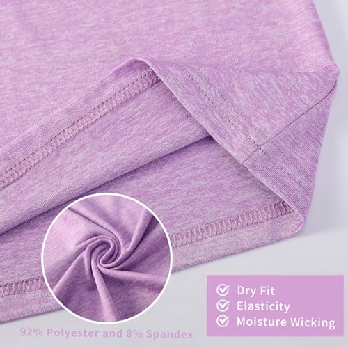 6 Pack Girls Youth Kids Tank Top Active Quick Dry Sleeveless Moisture Wicking Tank Tops Performance Shirts (Age 4-16Y)2