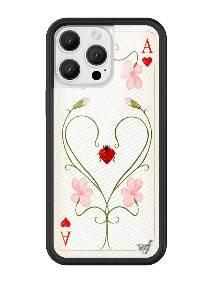 Image of Wildflower Cases - Compatible with iPhone 16 Pro Max | Protective Black Bumper, 6.5ft Drop Test Certified, Women Owned Small Business | Card Deck Floral Dainty Cute Trendy | Collab - Lila Moss