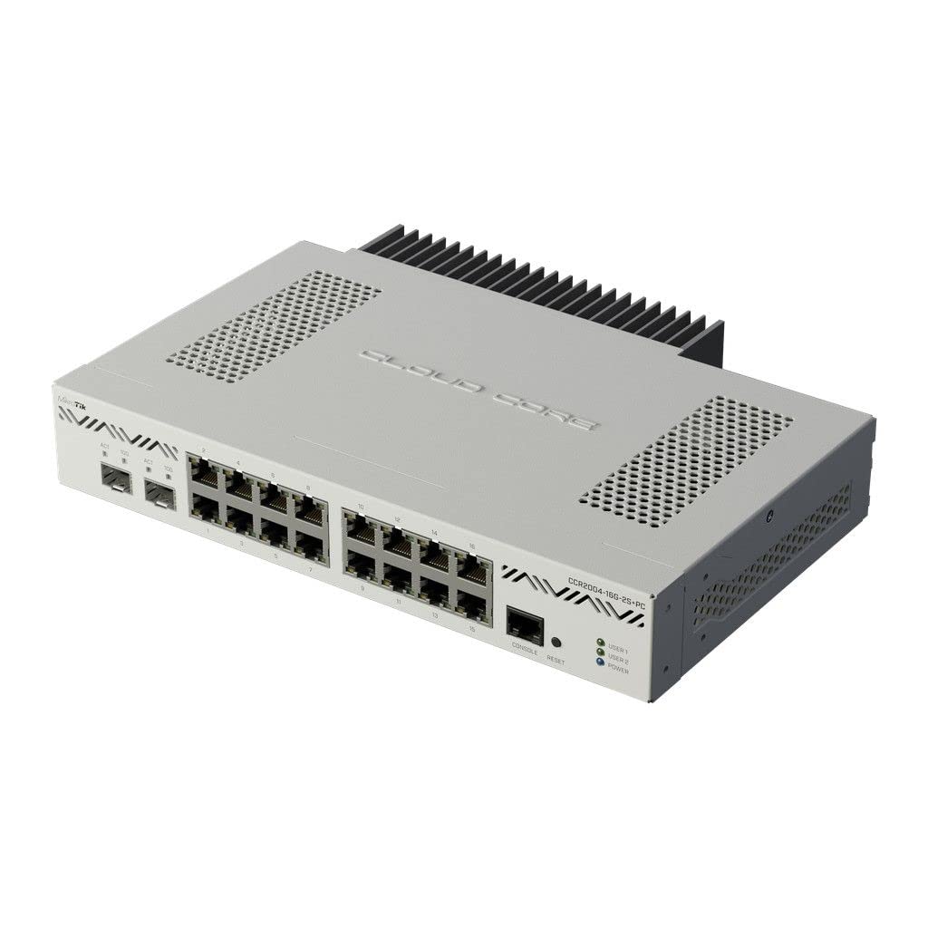 Amazon.com: Mikrotik CCR2004-16G-2S+PC Ethernet Router 16x Gigabit