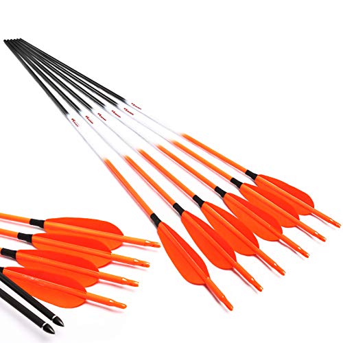 Linkboy Archery Pure Carbon Arrows Spine300-600 30/32inch 4inch Turkey Feather Point Tips 75gr Bow Hunting Shooting