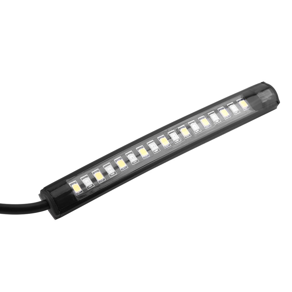 Keenso 17 bandes lumineuses LED SMD flexibles universelles 2 x 12 V Feux de freinage de voiture Clignotant Feu Arrière Bande lumineuse pour Moto Vélo VTT Voiture RV