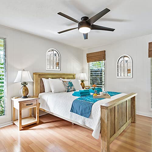 Zexuiru 2Pcs Arched Window Wall Mirror,Rustic Farmhouse Accent Mirror, Wood Framed Entry Mirror For Living Room,Bathroom,Bedroom,Kitchen,11.8X11.8Inches #TOP4