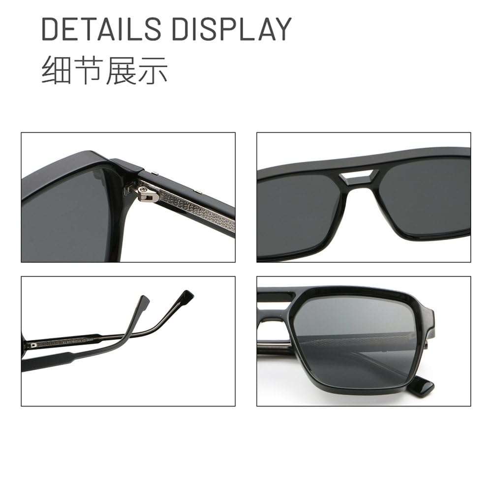 Gafas de sol polarizadas con montura grande, elegantes, para hombre y mujer (modelo 2026). Ideales para viajes al aire libre, conducir y para usar al aire libre.