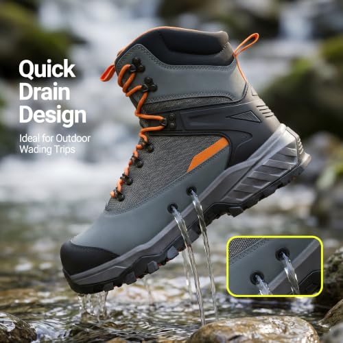Image of 8 Fans Wading Boots with Terrain Grip Outsole, Lightweight Wading Shoes,Fishing Boot