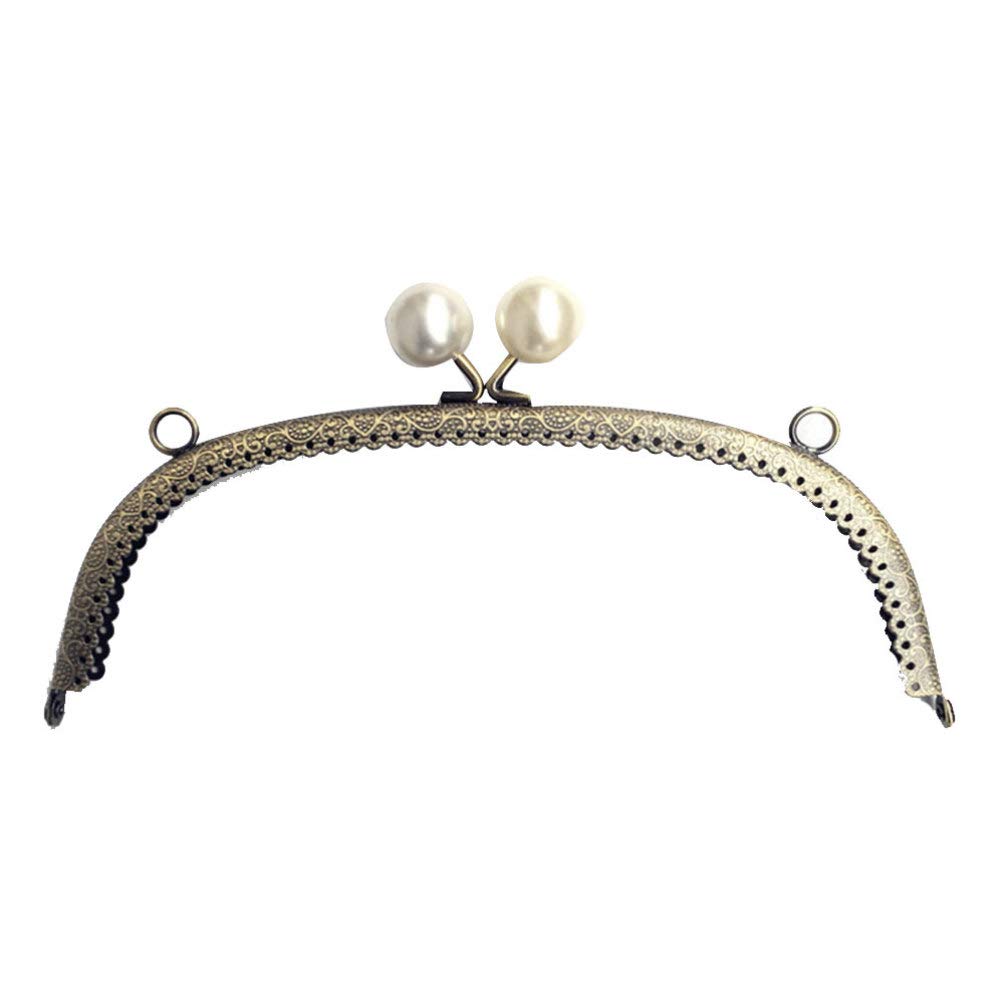 Telaio Chiusura A Serratura Per Borsa - In Metallo Con Perle Di Grano | 20.5 Cm Per Fai Da Te E Mestiere - Foto 9