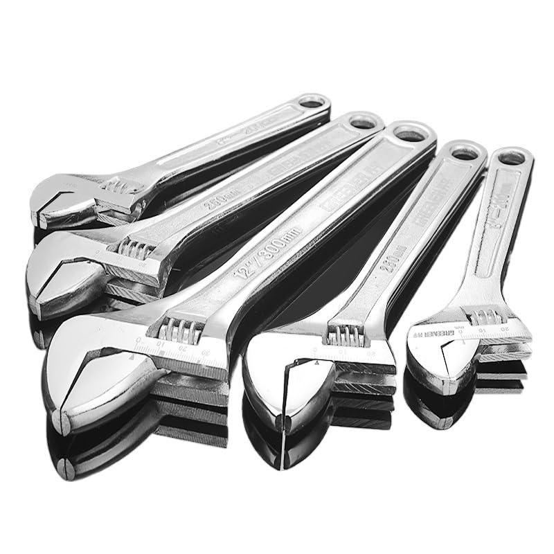 Chiave for rubinetto vasca da bagno, chiave inglese regolabile con manico corto, chiave inglese regolabile a bocca larga, chiave inglese regolabile, set di chiavi inglesi regolabili, strumenti di ripa