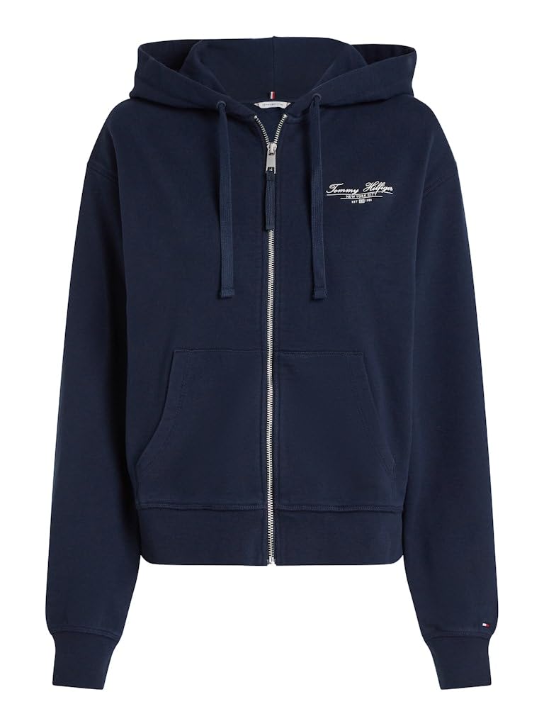 Tommy Hilfiger Bluza z kapturem REG SCRIPT WW0WW44632 Kobiety Reg Script Zip Hoodie Ww0ww44632