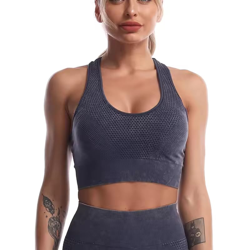 Women Cotton Non-Padded wirefree Yoga Bra with Removable Cups Free Size (Size 32-36) Colour (Black)-image-30
