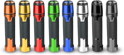 Miniatura 4 de 78 '' 0.866 in motocicleta CNC aluminio Powersports manillar Grips con extremos de agarre para YZF R1 R3 R6 R25 R15 R125 600R azul