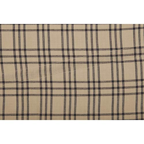 VHC-Brands-Sawyer-Mill-Plaid-Cotton-Farmhouse-Bedroom-Curtains-Rod-Pocket-Drawstring-Ties-Prairie-Panel-Pair-84-Inches-Long-Charcoal-Black VHC Brands Sawyer Mill Plaid Cotton Farmhouse Bedroom Curtains Rod Pocket Drawstring Ties Prairie Panel Pair 84 Inches Long Charcoal Black