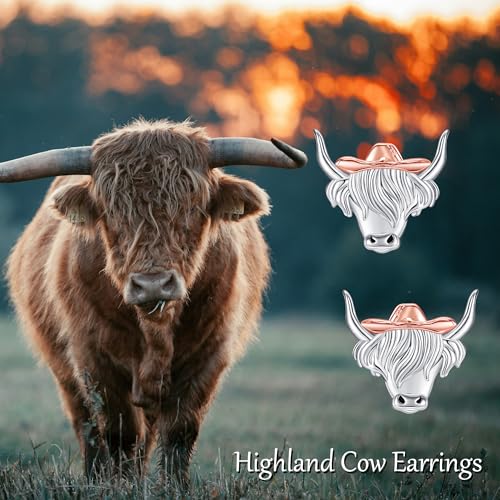 Image of Animal Stud Earrings 925 Sterling Silver Elephant /Unicorn /Chicken /Flamingo /Highland Cow /Hummingbird Earrings Animal Jewelry Gifts for Women