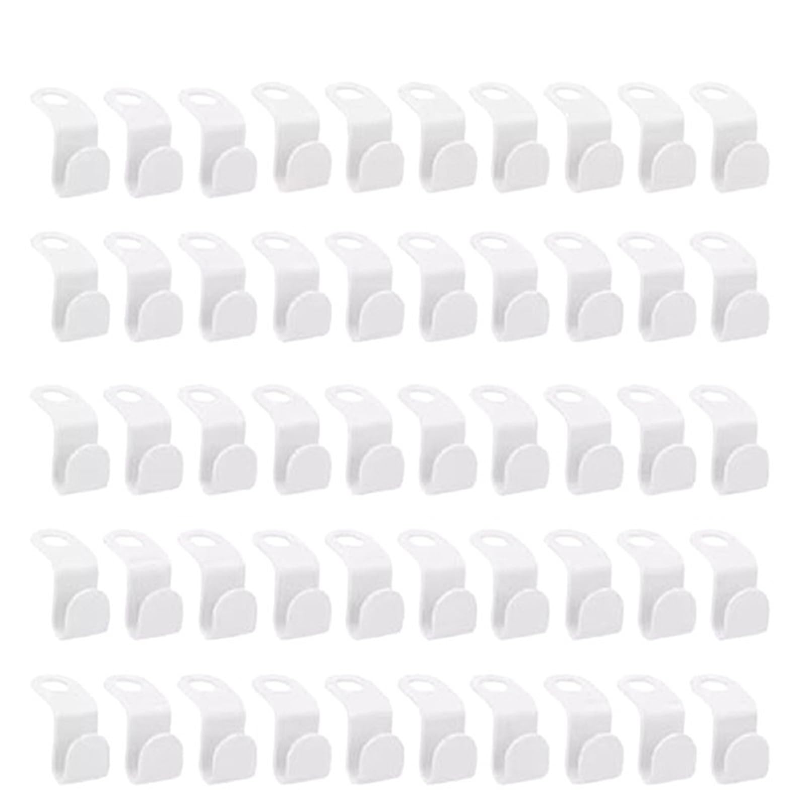 Hangers for Clothes Space Savers 200 Pcs Clothes Hanger Extender Hooks - Space-Saving Connectors For Closet Organization Needs(White)