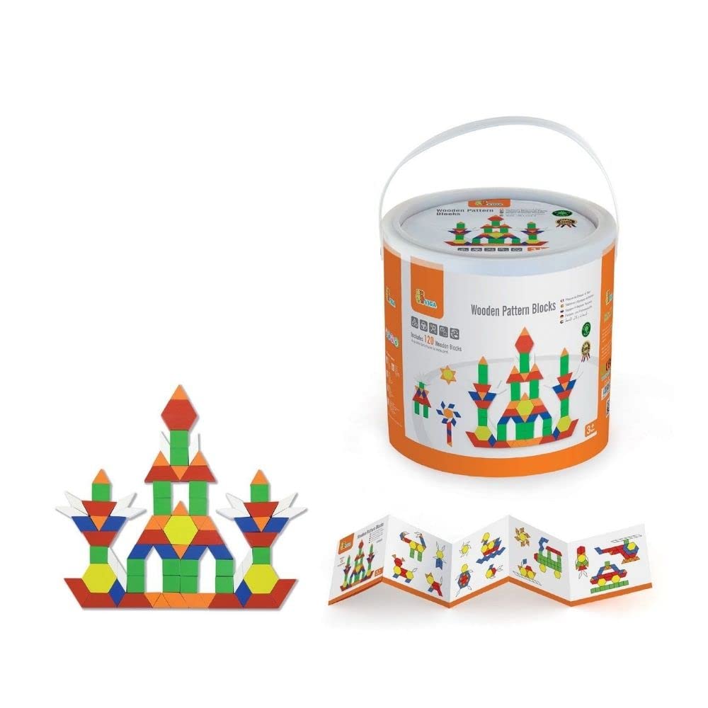 Viga Toys - 250 Wood Pattern Blocks