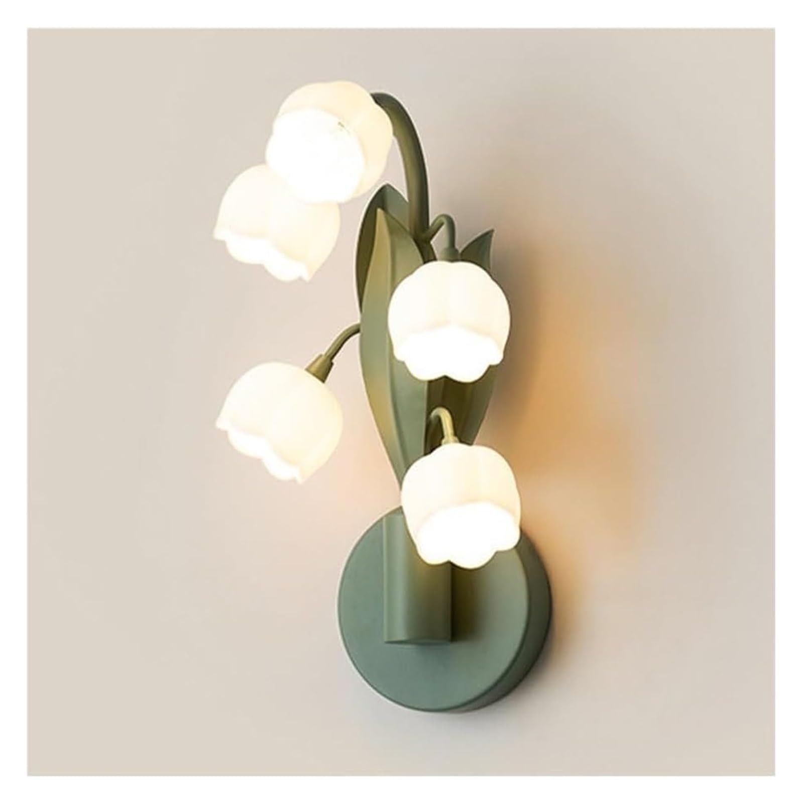 Wall Lamps Sconces Indoor Lily Wall Lamp with 5-Light Heads Flower-Shaped Wall Light, 3-Color Temperature Wall Lighting Fixtures, Indoor Decoration Wall Sconce for Aisle Staircase Living Room Backdrop