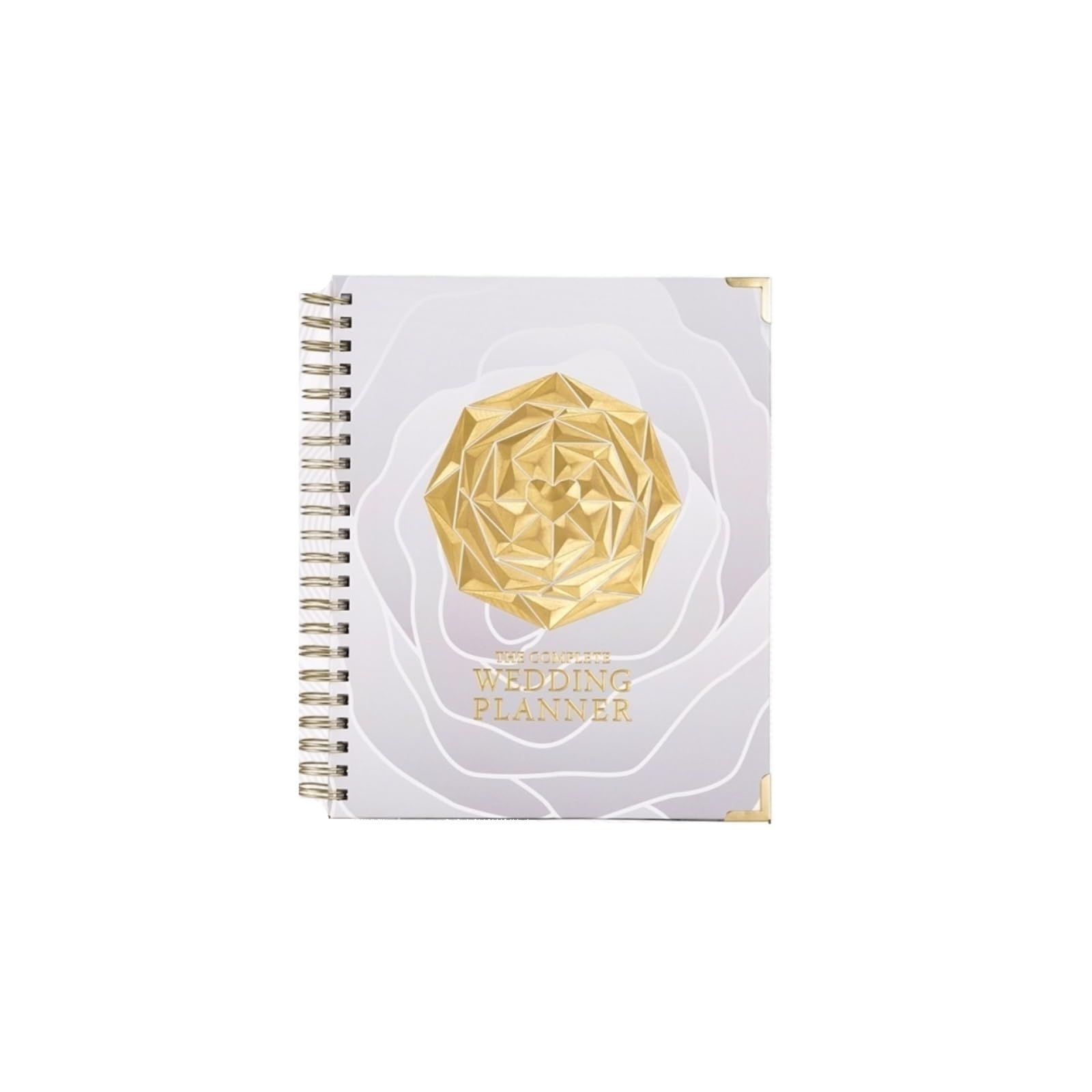 Wedding Planner Copertina rigida Doppia spirale Organizzatore di nozze Libro Diario floreale regalo fidanzamento Album autografi della sposa per Matrimoni(Color 02)