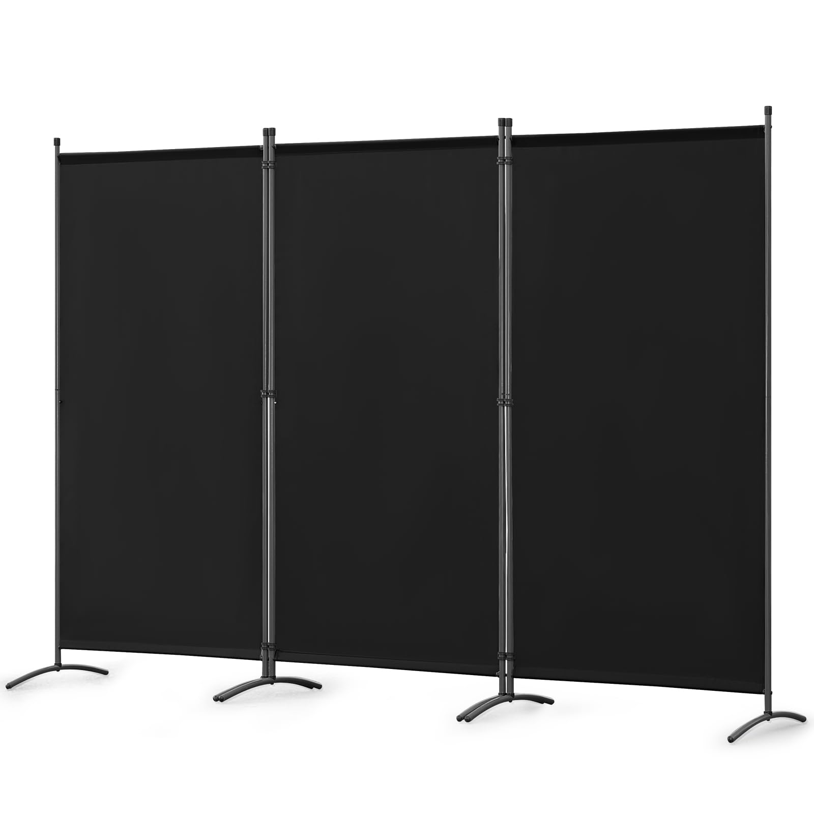 Angel Living Paravent de Protection à 3 Panneaux, séparateur de pièce Pliable pour Salon, Jardin, extérieur (Noir, 243 x 169 cm)